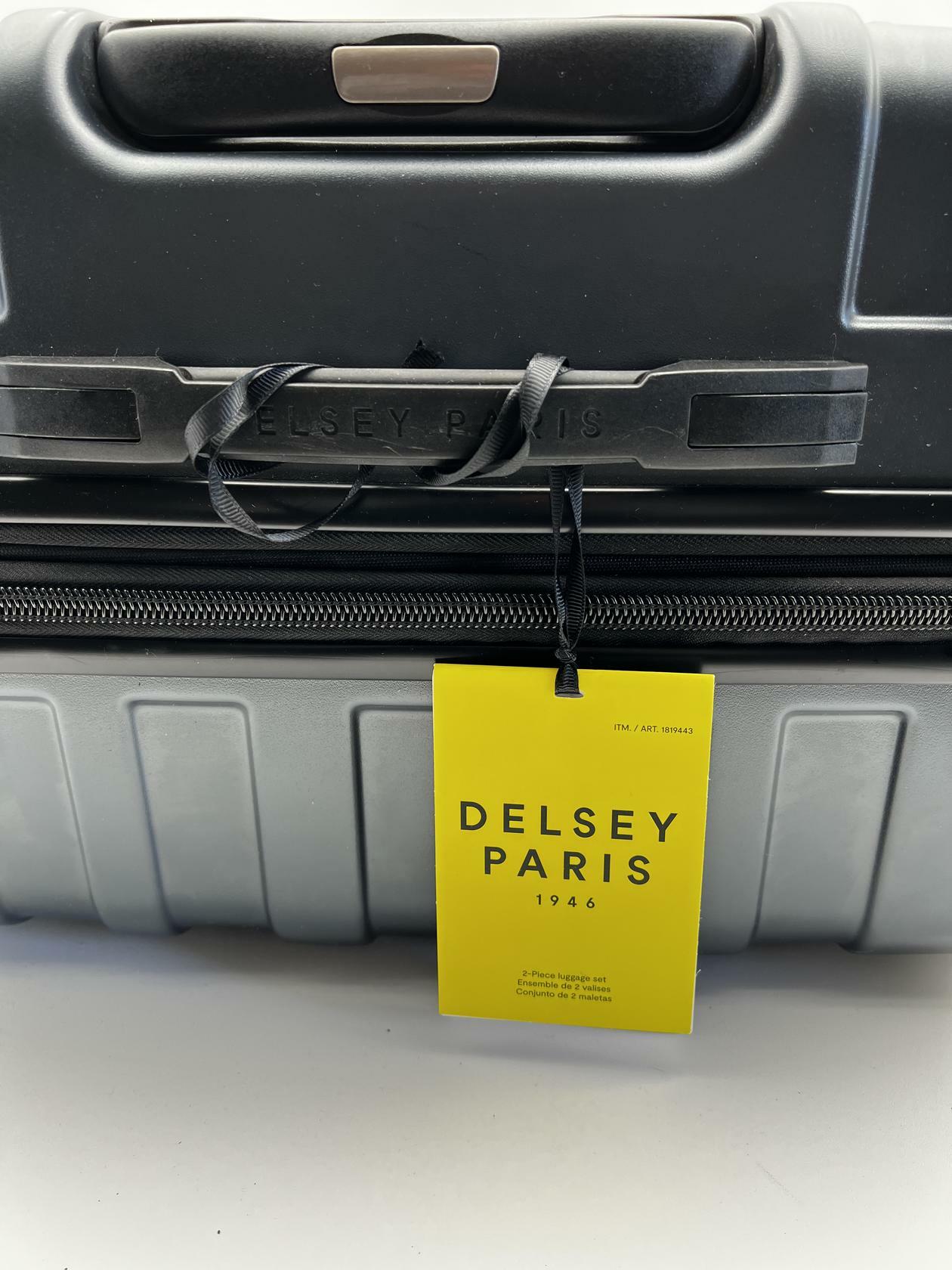 [Like_new] Delsey Paris Accelerate 2-Piece 30" & 22" CarryOn Hardside Luggage Set Dark Gray