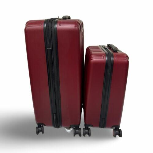 [Like_new] Delsey Paris Accelerate 2-Piece 30" & 22" Carry-On Hardside Luggage Set in Red