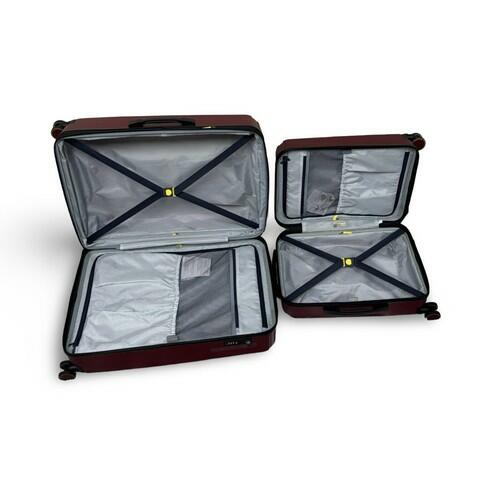 [Like_new] Delsey Paris Accelerate 2-Piece 30" & 22" Carry-On Hardside Luggage Set in Red