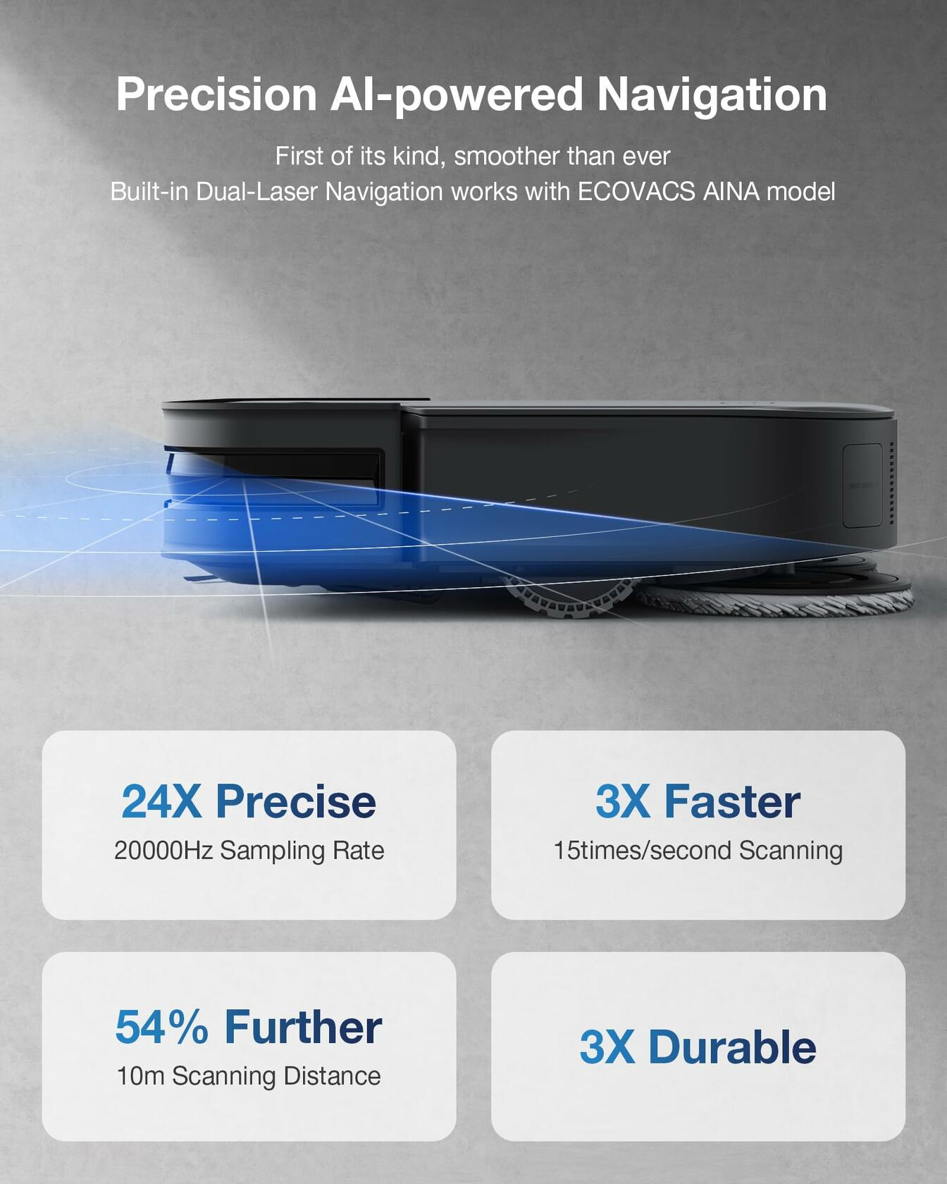 [Like_new] ECOVACS DEEBOT X2 Omni Robot Vacuum & Mop – 8000Pa Suction, Self-Cleaning
