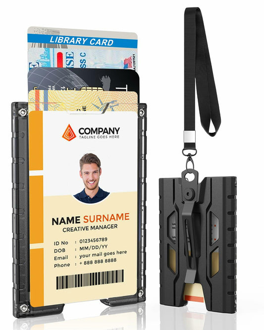 Badge Holder ID Card Holder: Stocking Stuffers for Men Lanyard with ID Holder