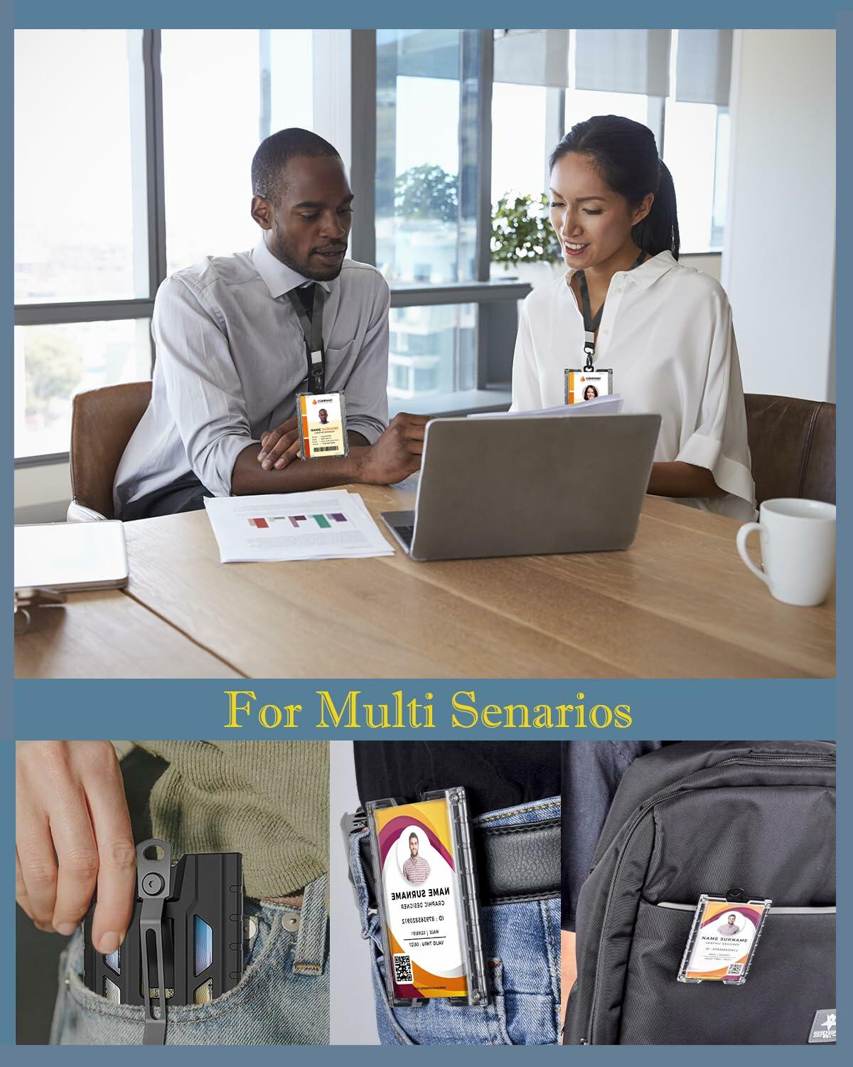 Badge Holder ID Card Holder: Stocking Stuffers for Men Lanyard with ID Holder