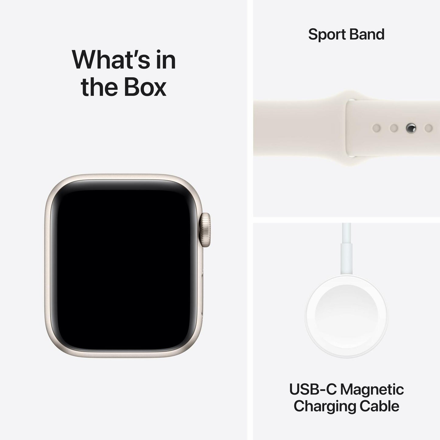 [Like_new] Apple Watch SE (2nd Gen) [GPS 40mm] Starlight Aluminum Case - No Band Included