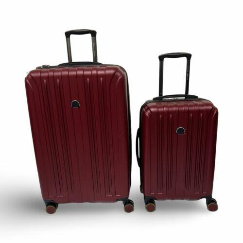 [Like_new] Delsey Paris Accelerate 2-Piece 30" & 22" Carry-On Hardside Luggage Set in Red