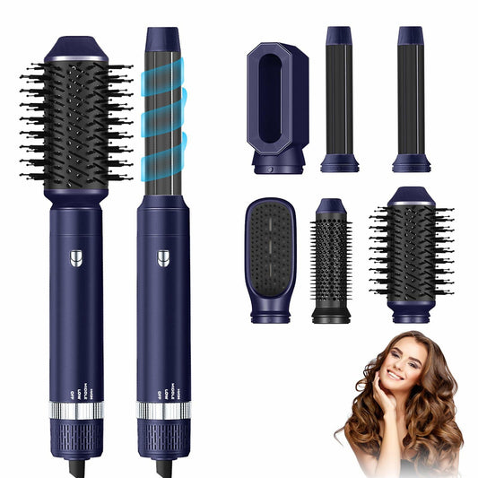 [Like_new] 6 in 1 Blow Dryer Brush Set – Ionic Dryer, Curler, Straightener, Brush