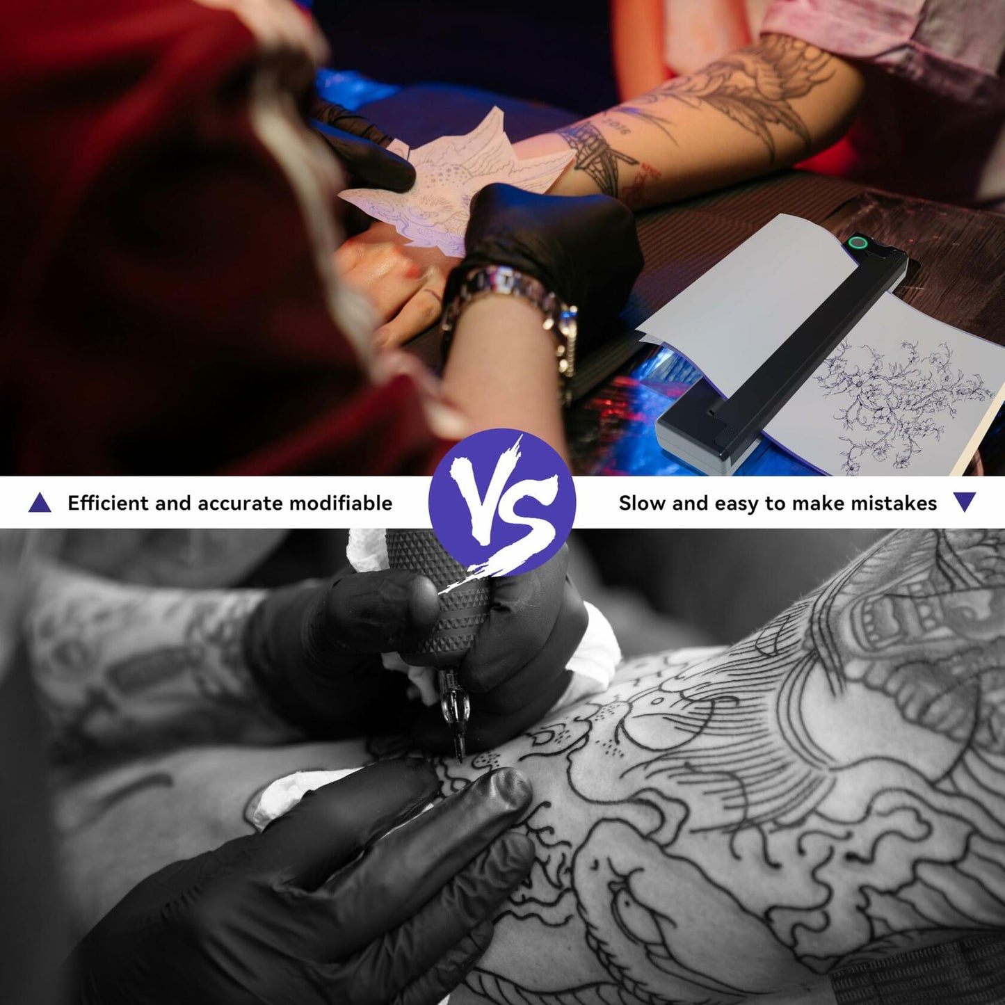 PeriPage P90 Wireless Tattoo Stencil Printer, Portable, Works with Phone & PC