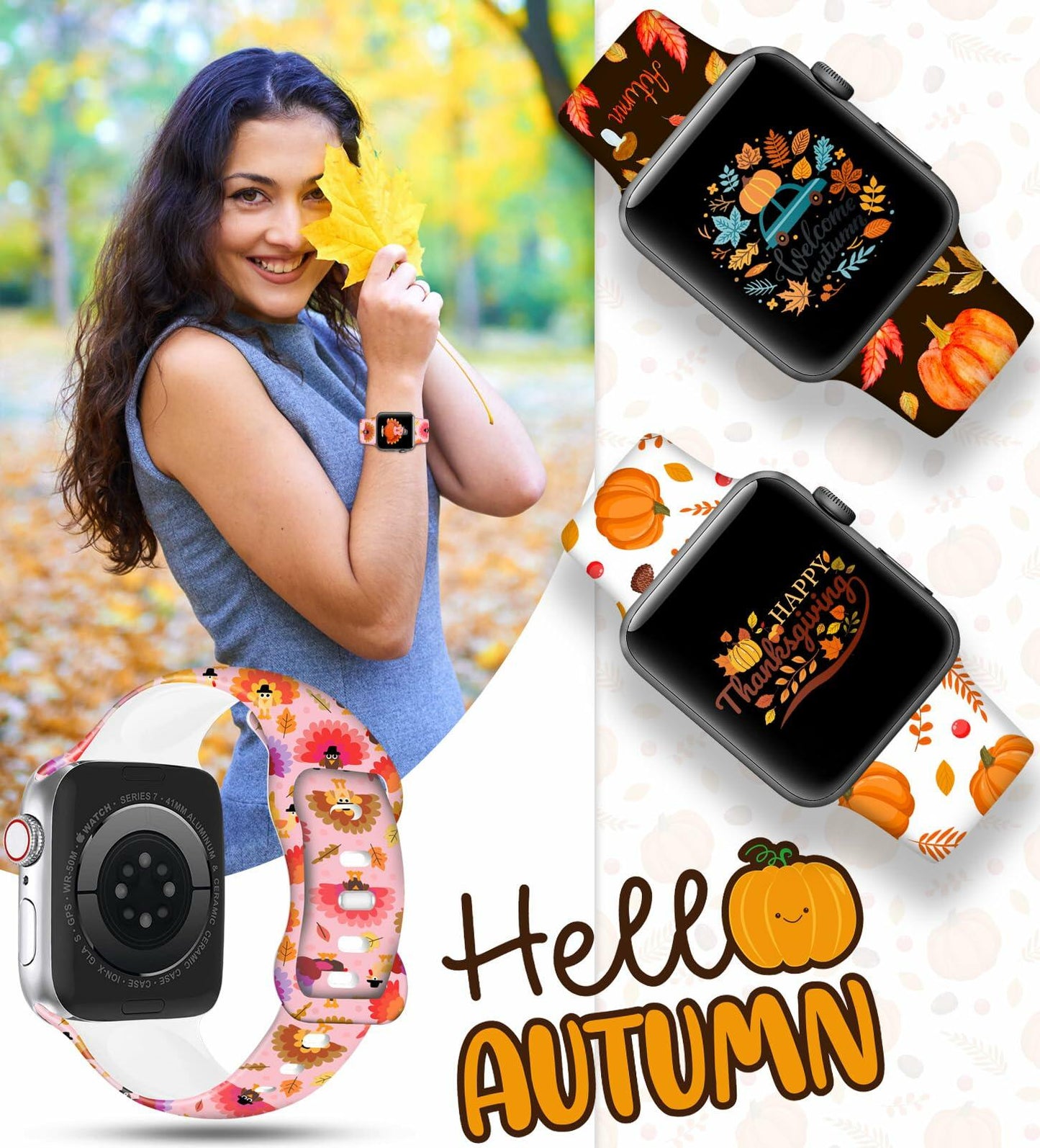 Christmas Halloween Watch Band Compatible with Apple Watch Band