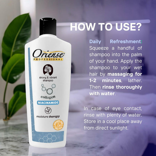Oriense Collagen & Niacinamide Shampoo – Moisturizing, Paraben-Free, 16.9 fl oz