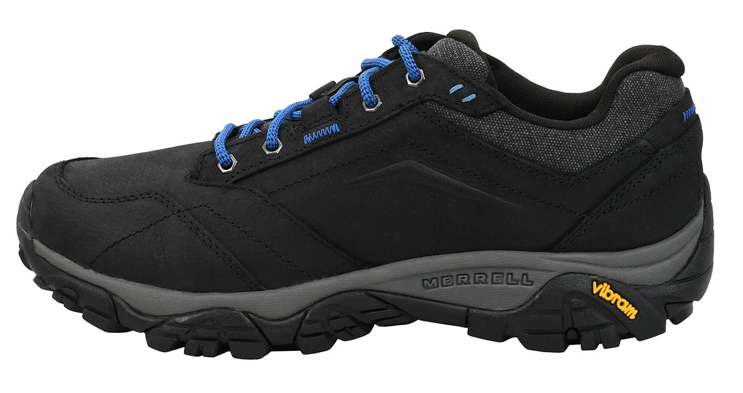 Merrell Men's Moab Adventure LACE Hiking Shoe, Black/Blue, 8 M US