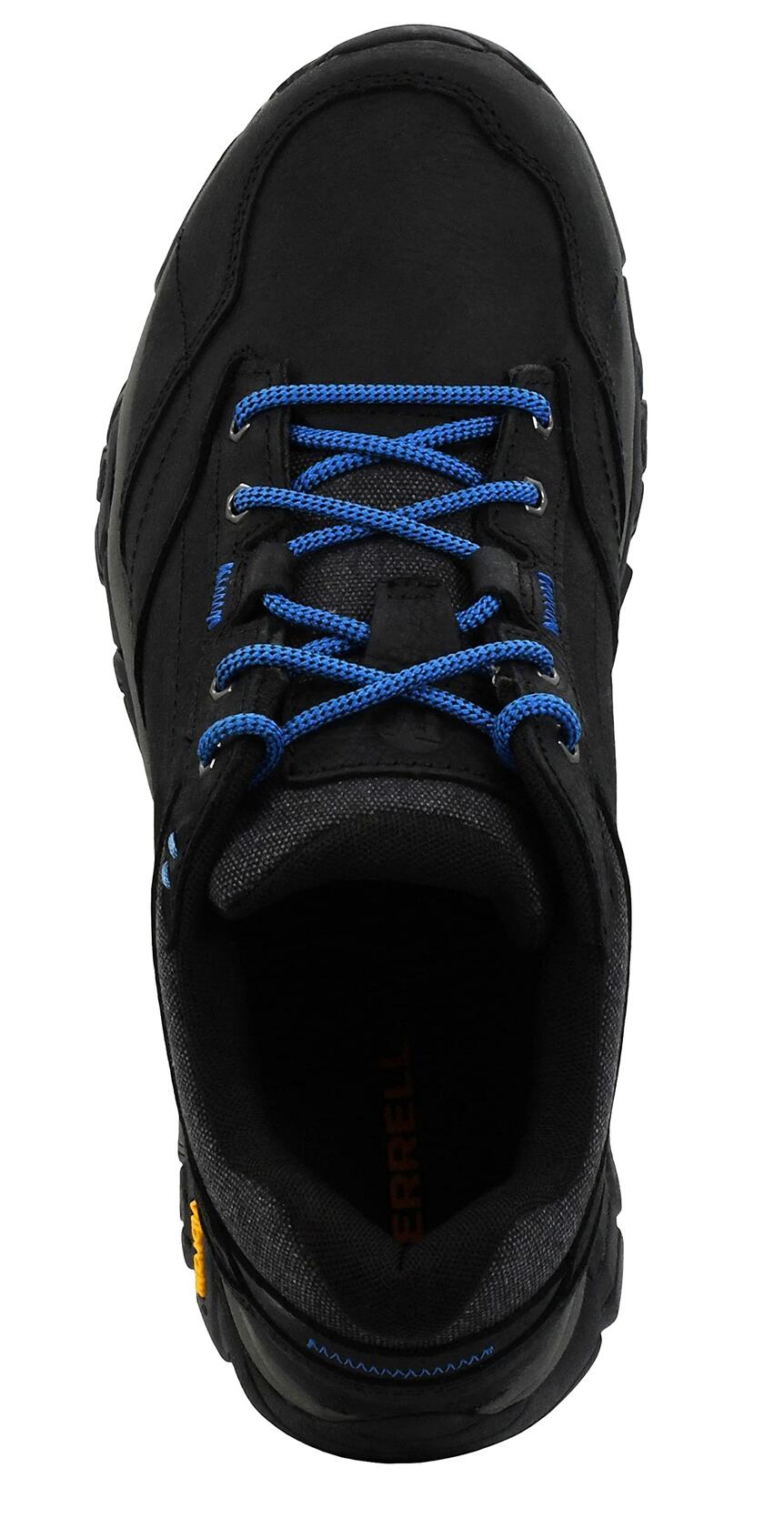 Merrell Men's Moab Adventure LACE Hiking Shoe, Black/Blue, 8 M US
