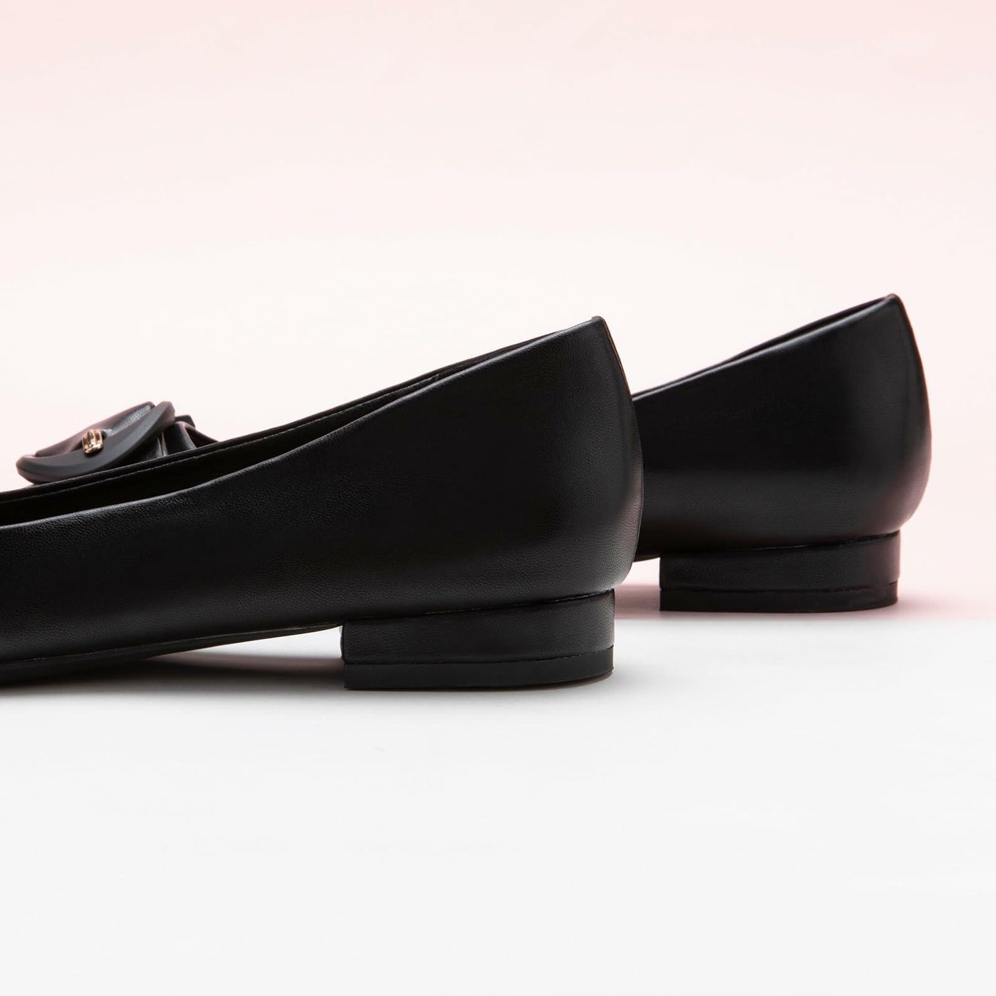 C.Paravano Women's Pointed Toe Leather Flats Black Comfy Slip-On Shoes 7.5