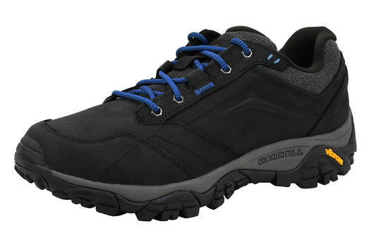 Merrell Men's Moab Adventure LACE Hiking Shoe, Black/Blue, 8 M US