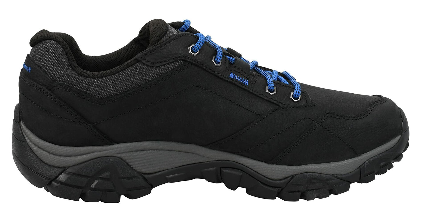 Merrell Men's Moab Adventure LACE Hiking Shoe, Black/Blue, 8 M US