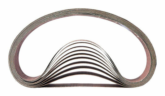 Hardin HPG60-10 1.5" x 30" 60 Grit Aluminum Oxide Sanding Belts – 10 Pack