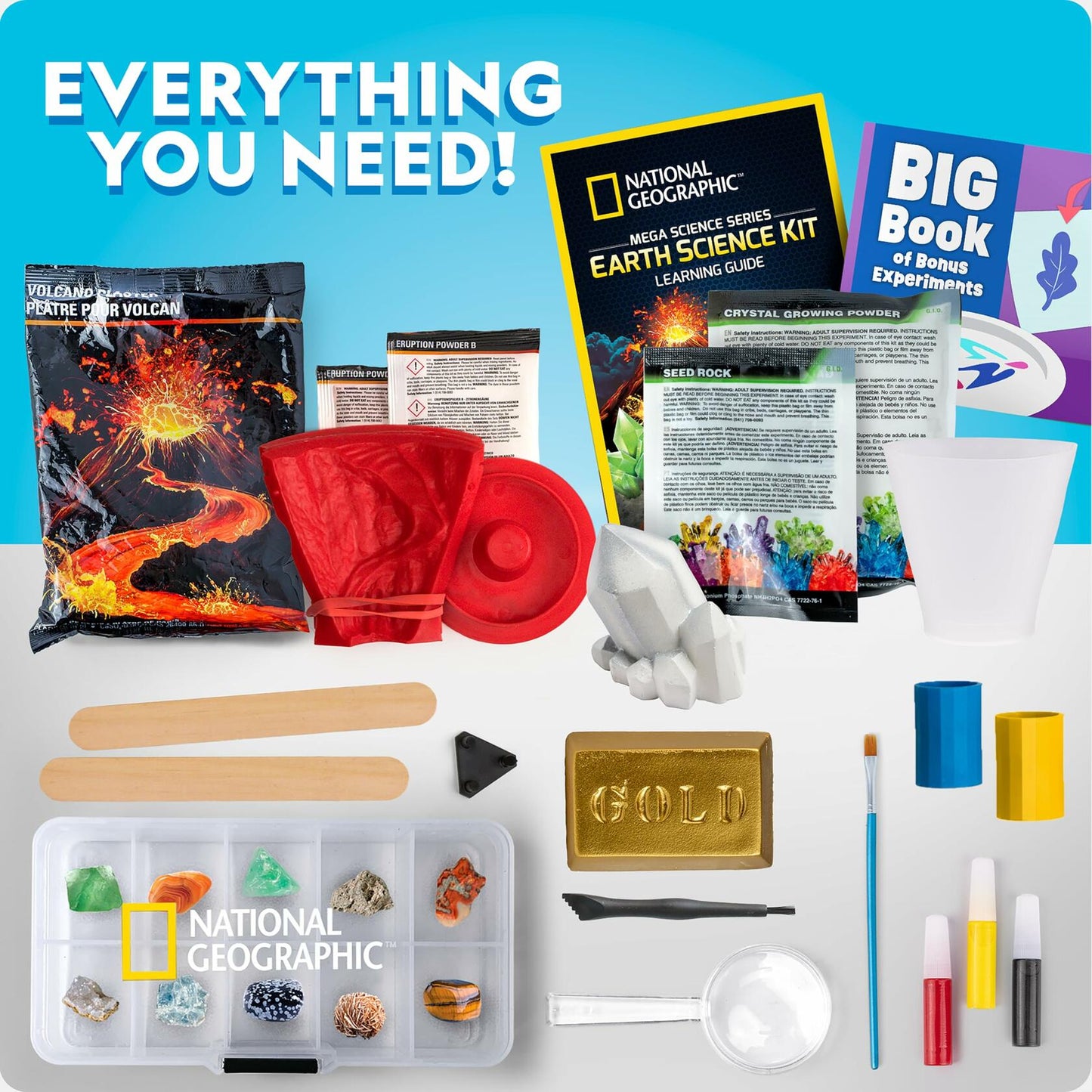 National Geographic Earth Science Kit – 100+ Experiments, STEM, Ages 8+