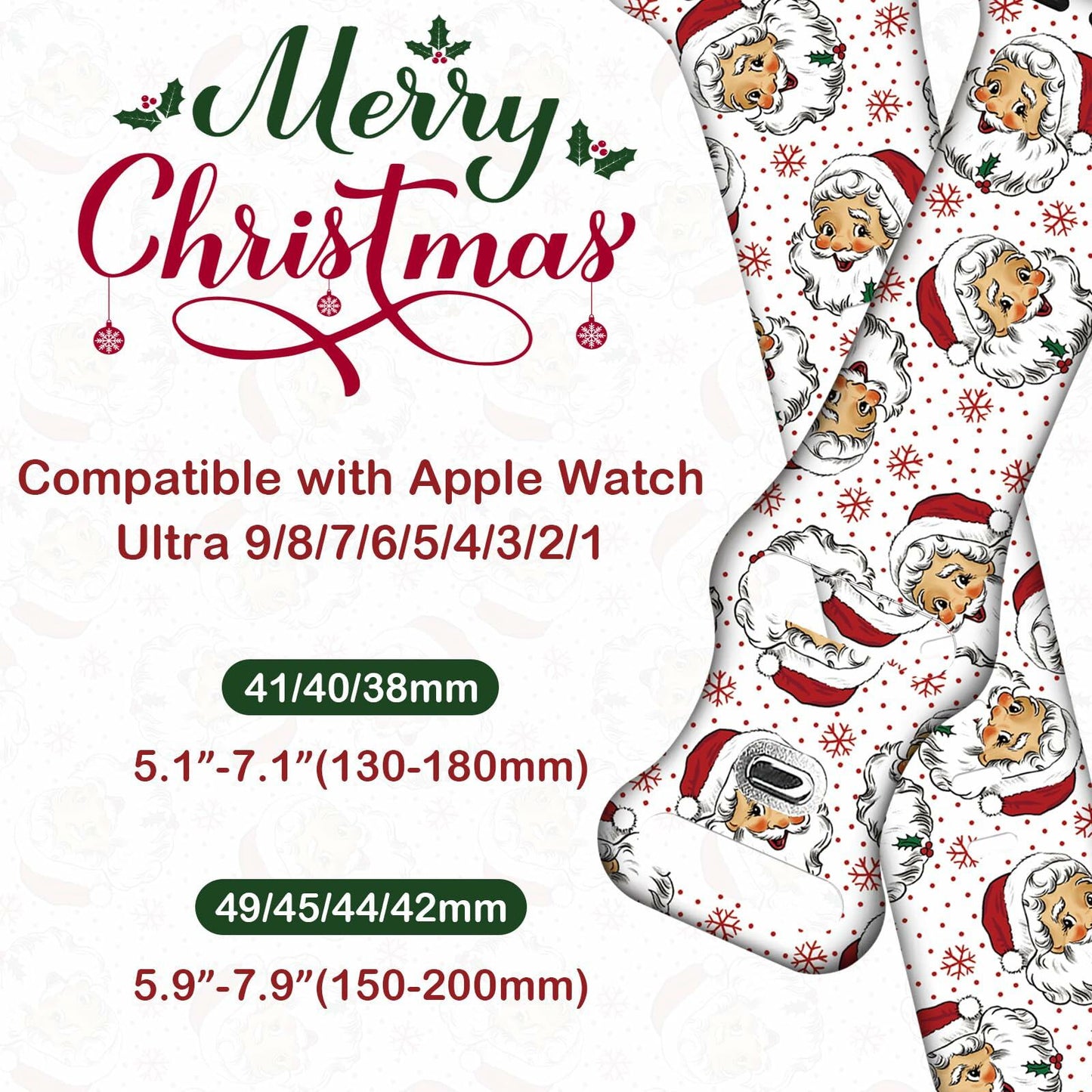 Holiday Watch Band for Apple Watch – Xmas/Halloween, All Sizes, Series 3–10