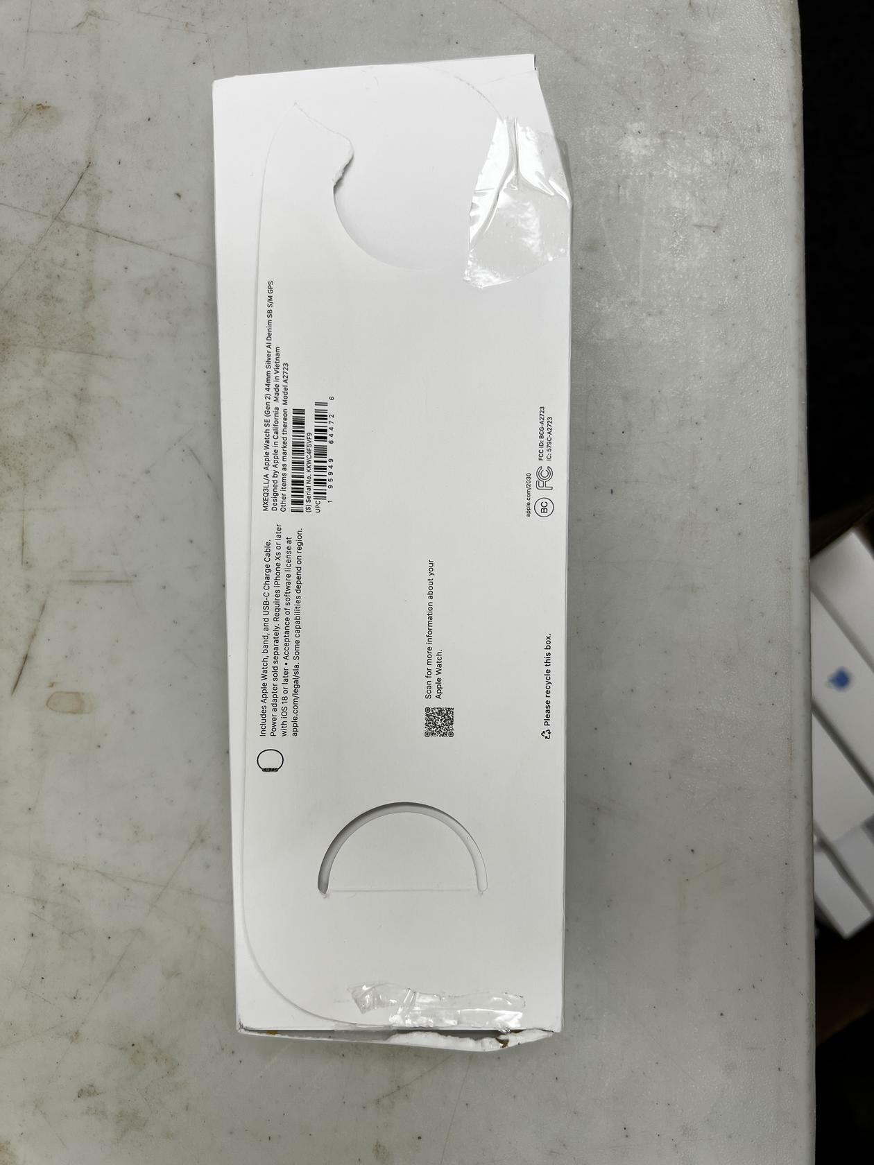 Apple Watch SE 2nd Gen GPS 44mm Silver w/ Denim Band S/M