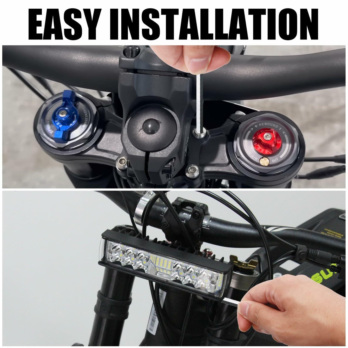 JESTOP LED Headlight Kit for Sur-Ron Segway Black Plug & Play