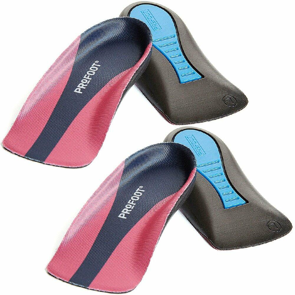 PROFOOT Plantar Fasciitis Orthotics Women's Size 6-10, 2 Pairs Heel Support