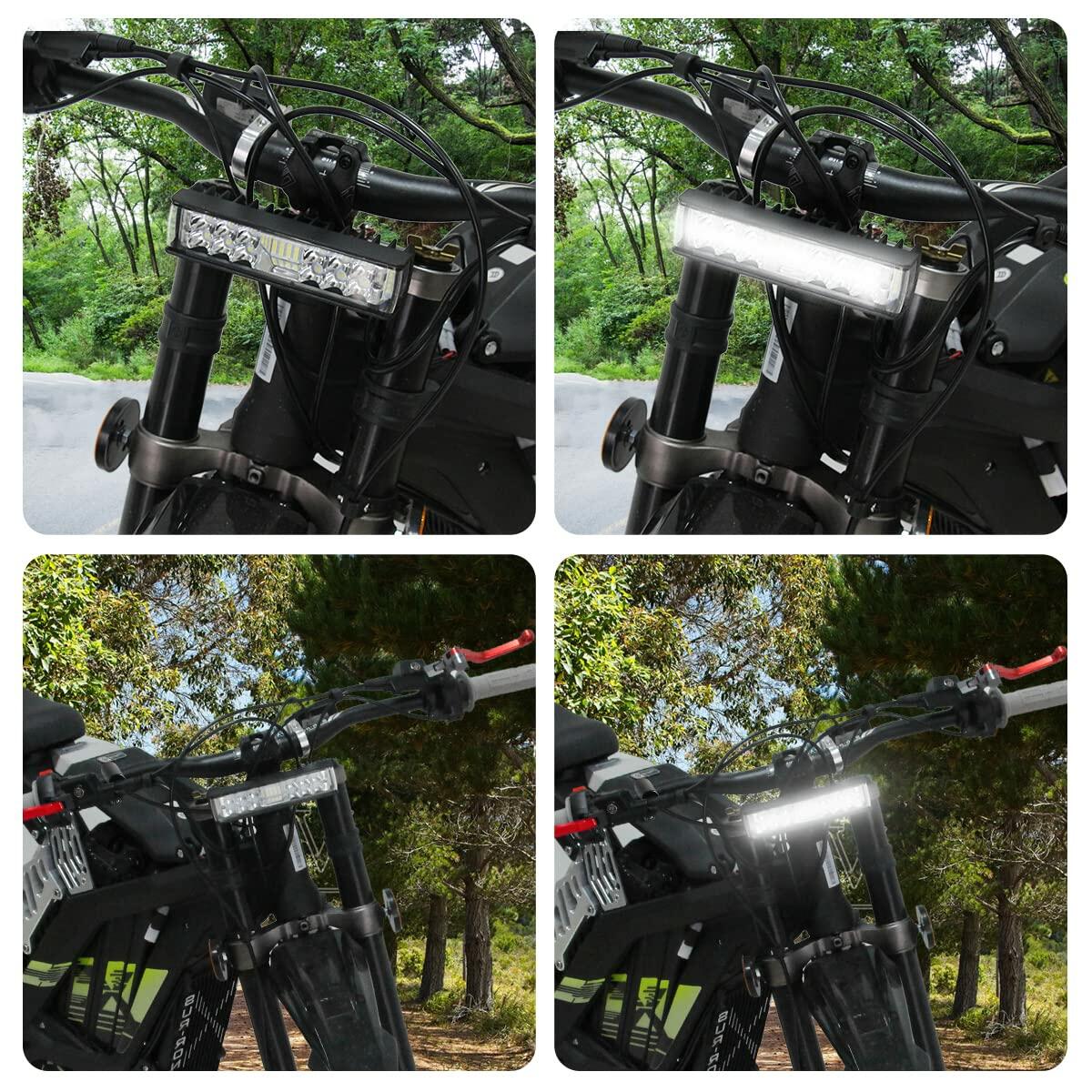 JESTOP LED Headlight Kit for Sur-Ron Segway Black Plug & Play