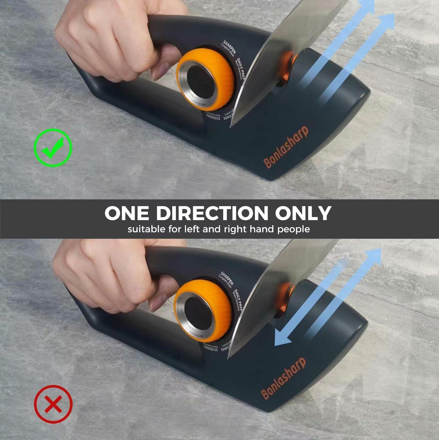5-in-1 Adjustable Knife Sharpener for Kitchen & Scissors Ergonomic Design