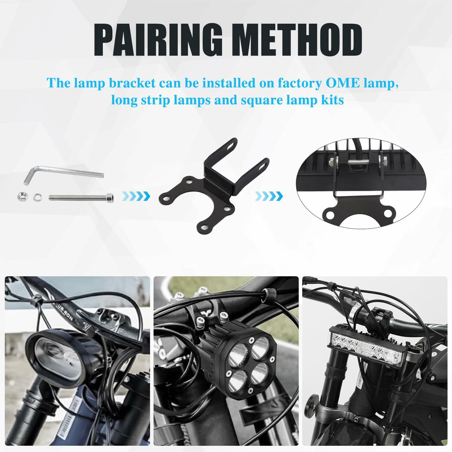 JESTOP LED Headlight Kit for Sur-Ron Segway Black Plug & Play