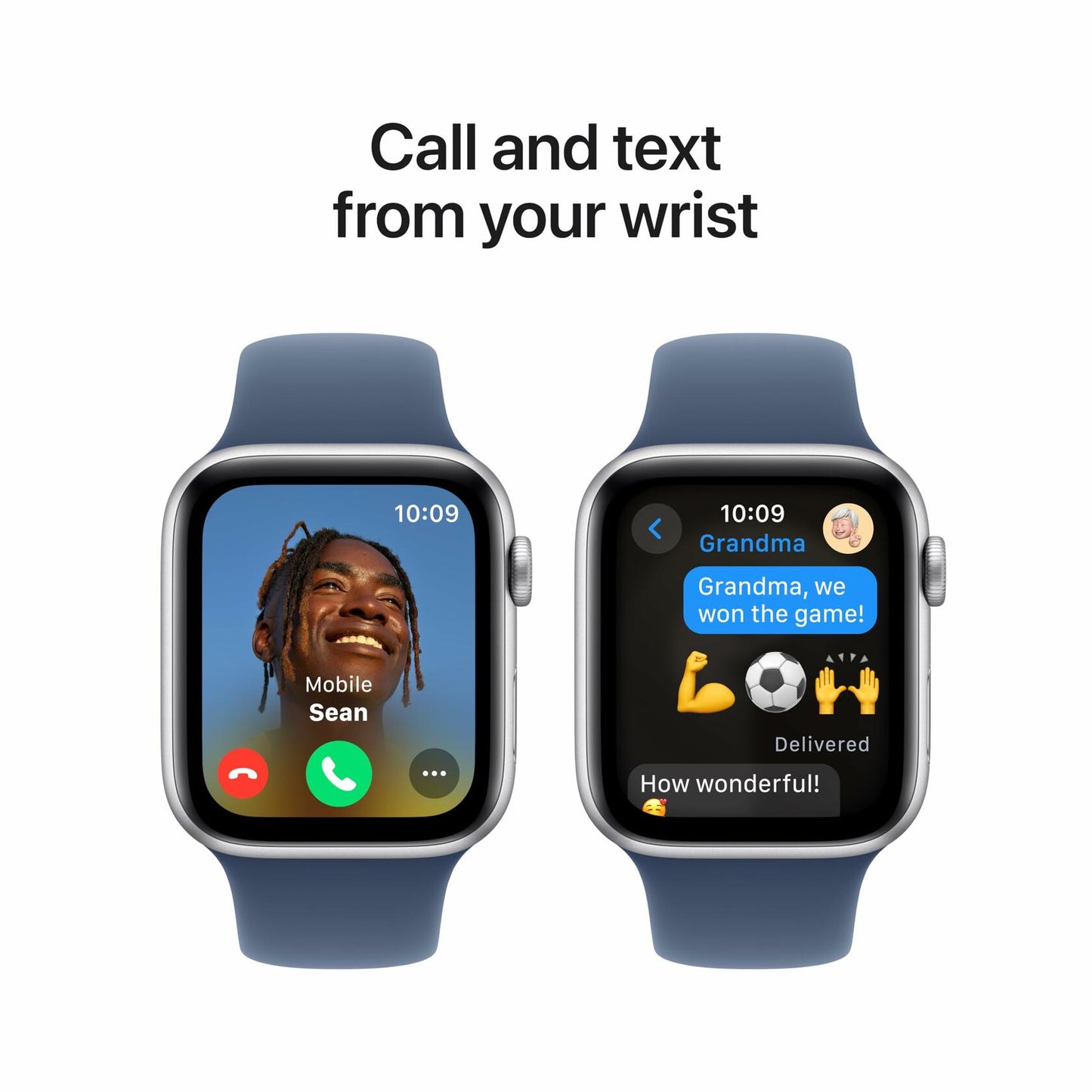 Apple Watch SE 2nd Gen GPS 44mm Silver w/ Denim Band S/M