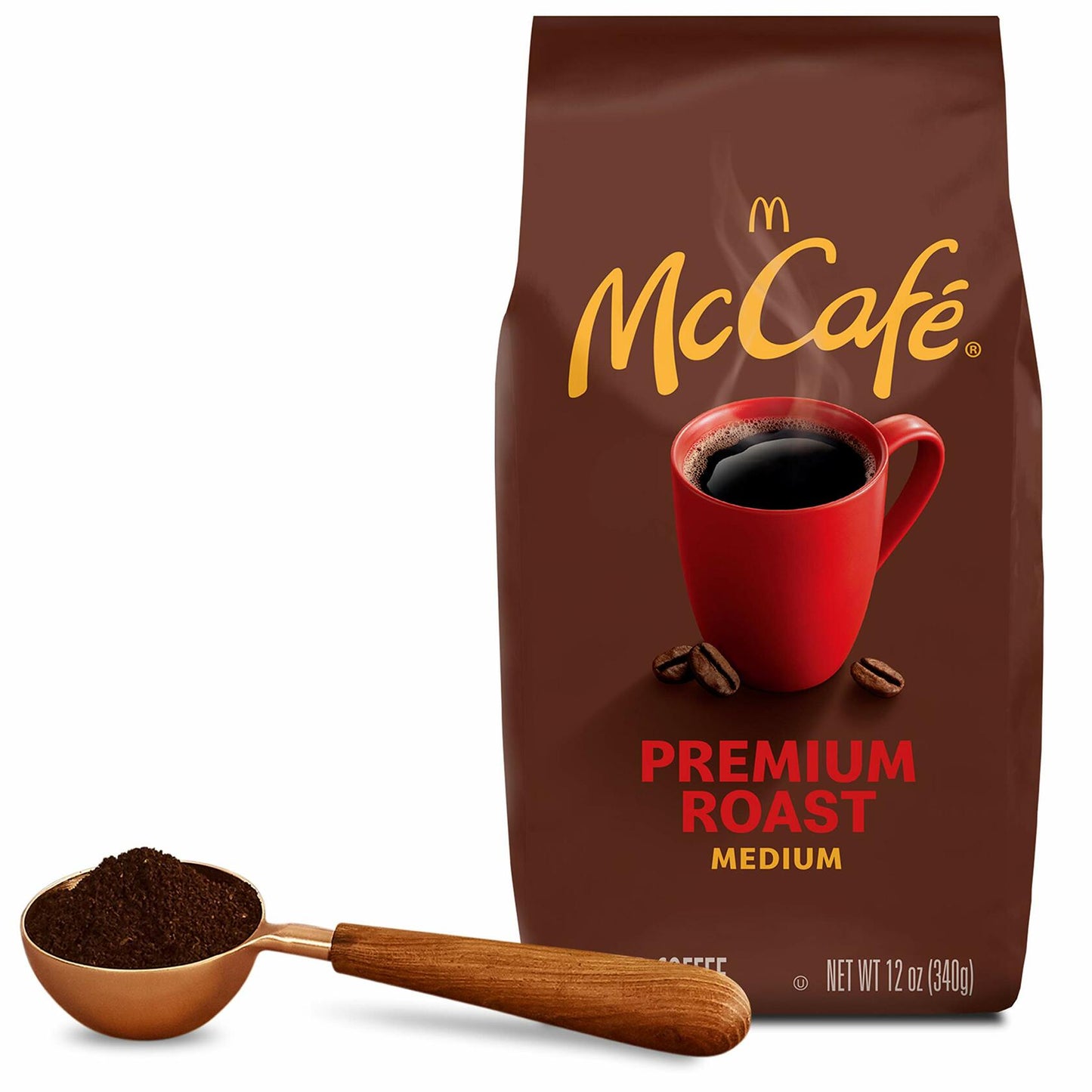 McCafé Premium Medium Roast Ground Coffee, 12 oz Bag, Fresh & Rich Flavor