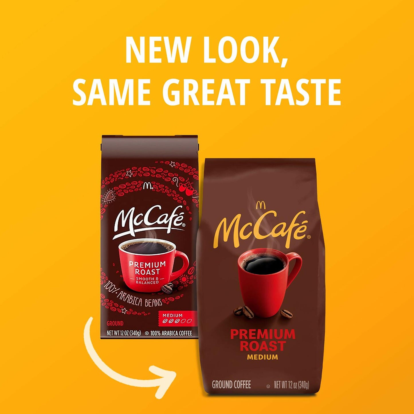 McCafé Premium Medium Roast Ground Coffee, 12 oz Bag, Fresh & Rich Flavor