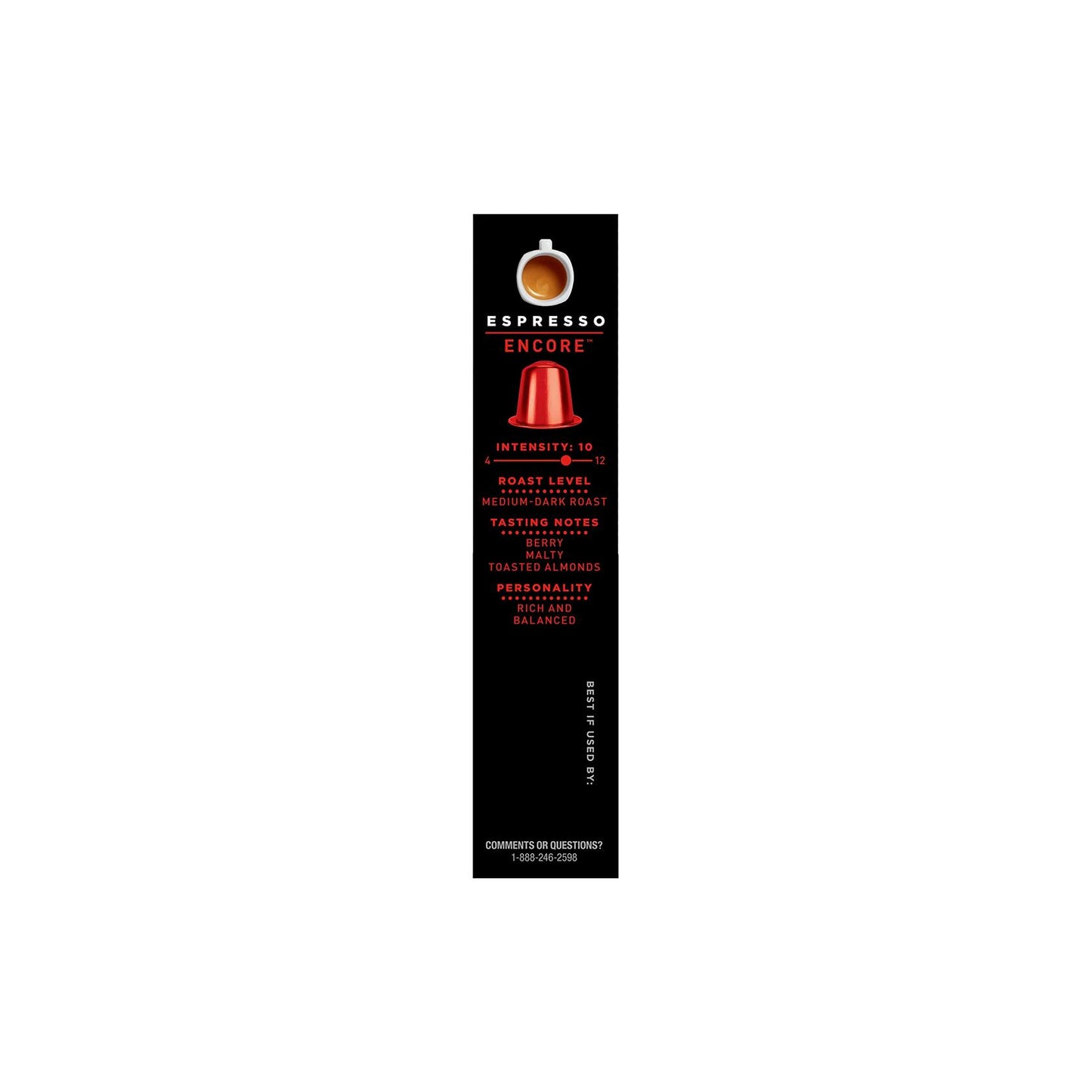 BestBy11/25 Segafredo Encore Espresso 10ct Nespresso Capsules Intensity 10
