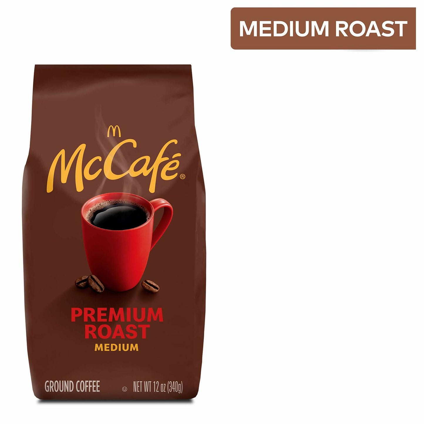 McCafé Premium Medium Roast Ground Coffee, 12 oz Bag, Fresh & Rich Flavor