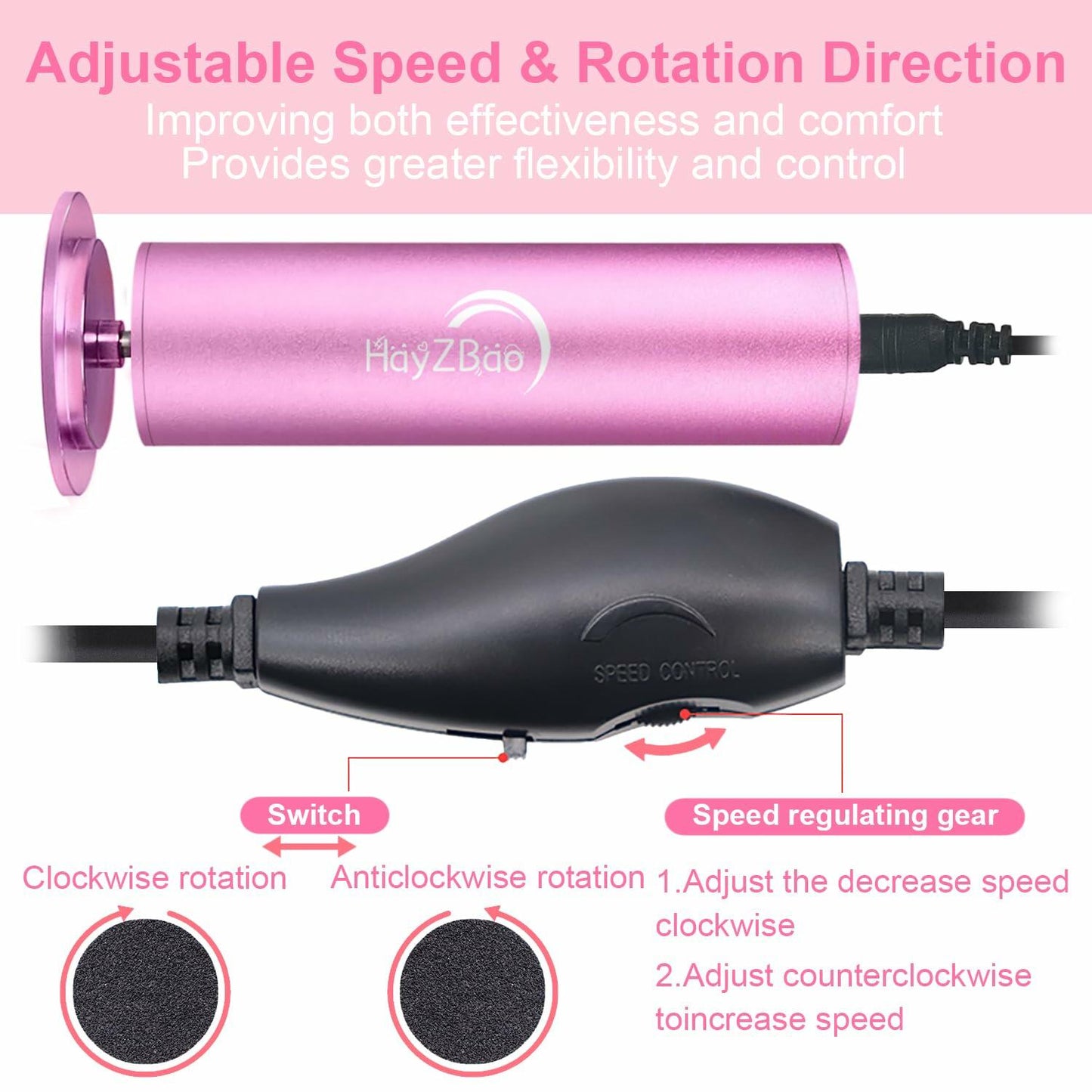 [Like_new] HayZBao Electric Foot File Callus Remover Matte Purple with 60 Sandpaper Discs