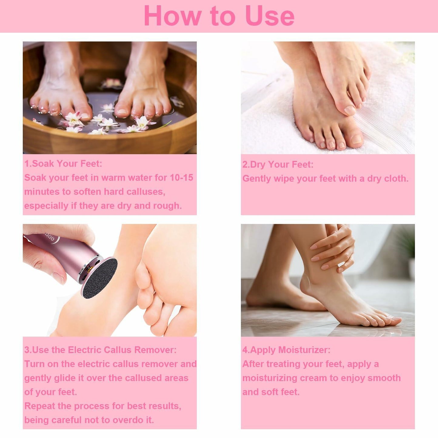 [Like_new] HayZBao Electric Foot File Callus Remover Matte Purple with 60 Sandpaper Discs