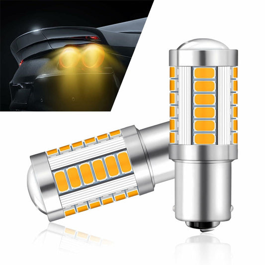 Nowkont 4PCS 1157 LED Turn Signal Lights Yellow 360° High Brightness