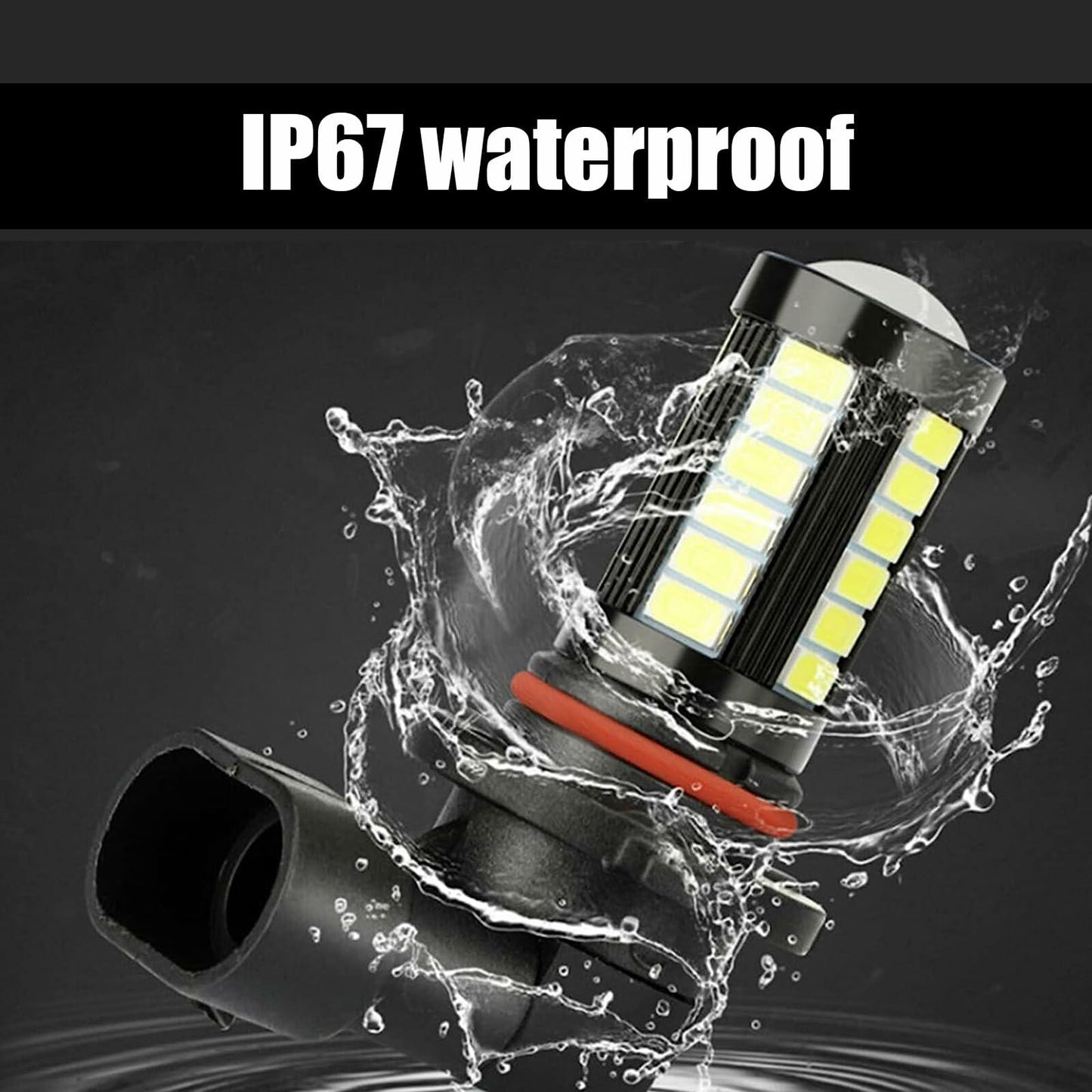 GKmow 2-Pack 9006 LED Fog Light Bulbs 6500K White 2800 Lumens Super Bright