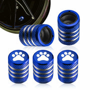 fasebeek 5 PCS Tire Valve Stem Caps Blue Universal Car Decoration