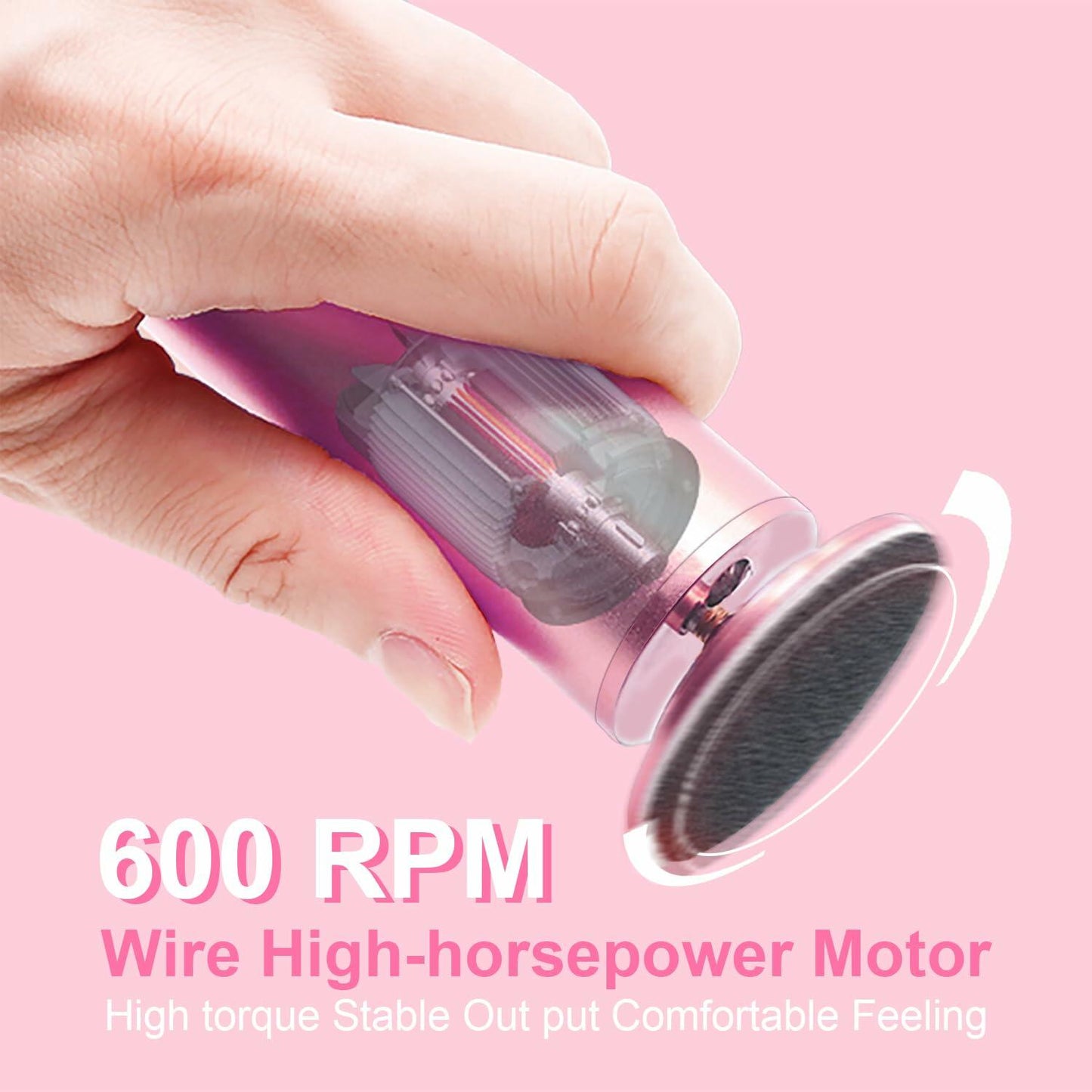 [Like_new] HayZBao Electric Foot File Callus Remover Matte Purple with 60 Sandpaper Discs
