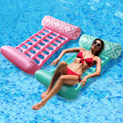 2 Pack Adult 4-in-1 Pool Floats, Inflatable Multi-Purpose Pool Floaties