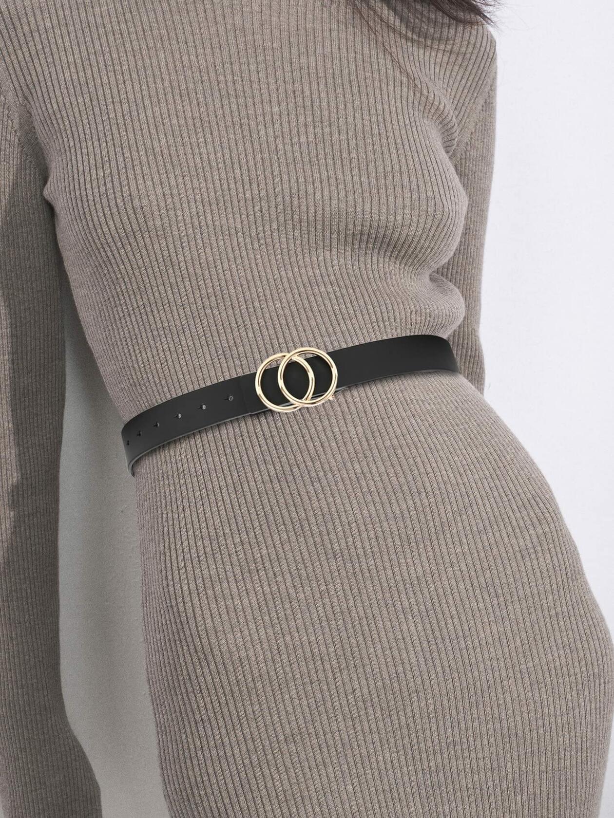 CR Womens Leather Belt 1.3" Reversible Casual Jeans Dress