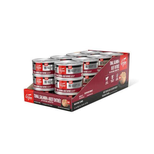 BB01/27 ORIJEN Tuna Salmon Beef Adult Wet Cat Food 3oz Case of 24 WholePrey
