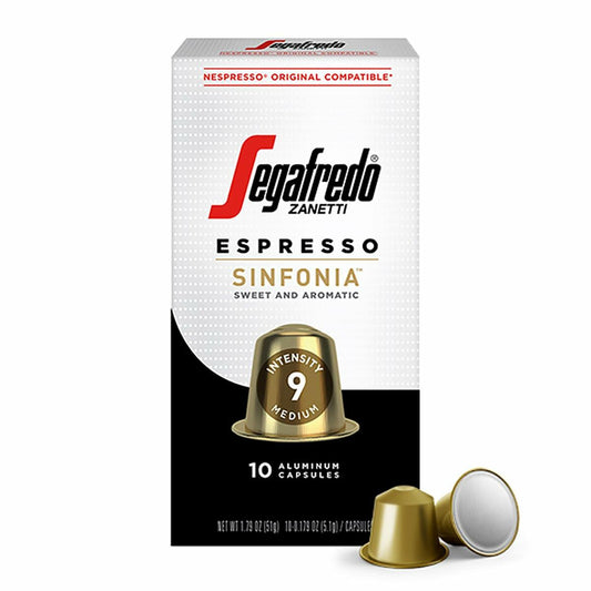 BestBy11/25 Segafredo Zanetti Sinfonia Espresso Capsules 10ct Medium Roast