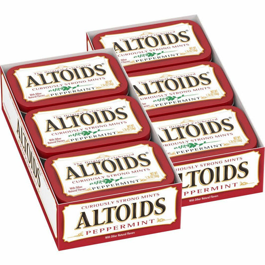 Altoids Classic Peppermint Breath Mints 1.76oz Tin Pack of 12