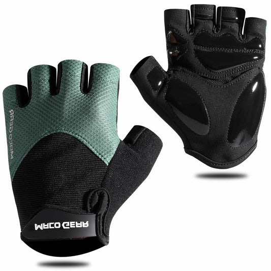 WTACTFUL Half Finger Cycling Gloves for Men Women XL Green Workout Bike