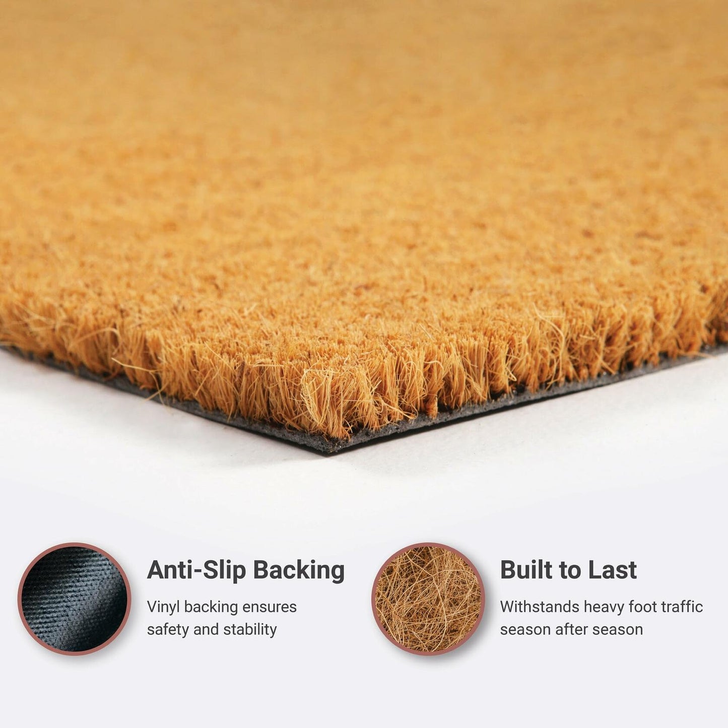 THEODORE MAGNUS 1 Count Fall Coir Non-Slip Outdoor Door Mat Welcome