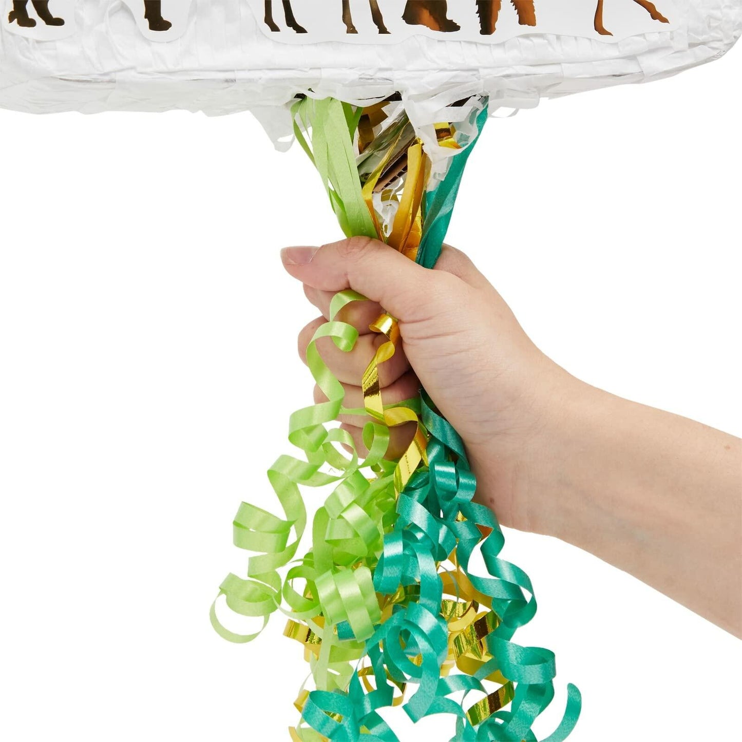 BLUE PANDA Pull String Pinata Number 1 Jungle Theme 16.5x11.6x3in