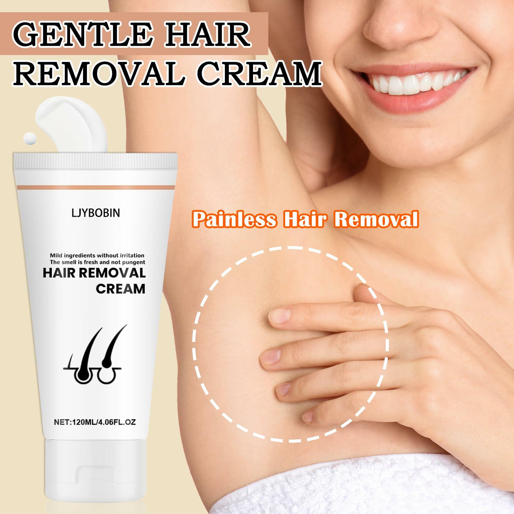 Moisturizing Long-Lasting Flawless Hair Removal Cream for Body & Face 2oz