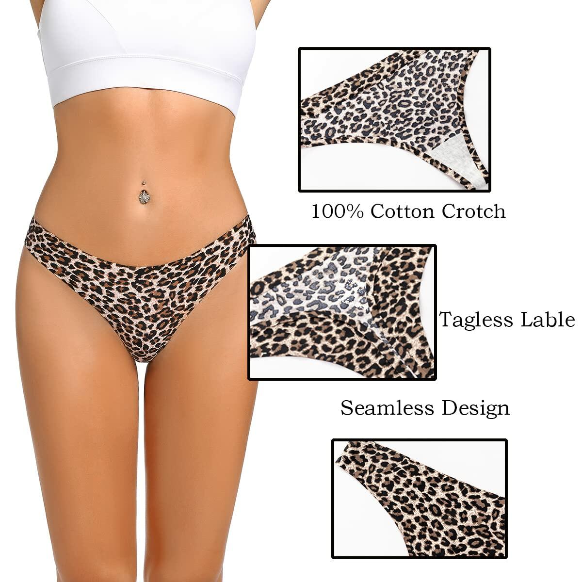 COSOMALL Seamless Thongs Women Panties No Show 6 Pack TB Size XS