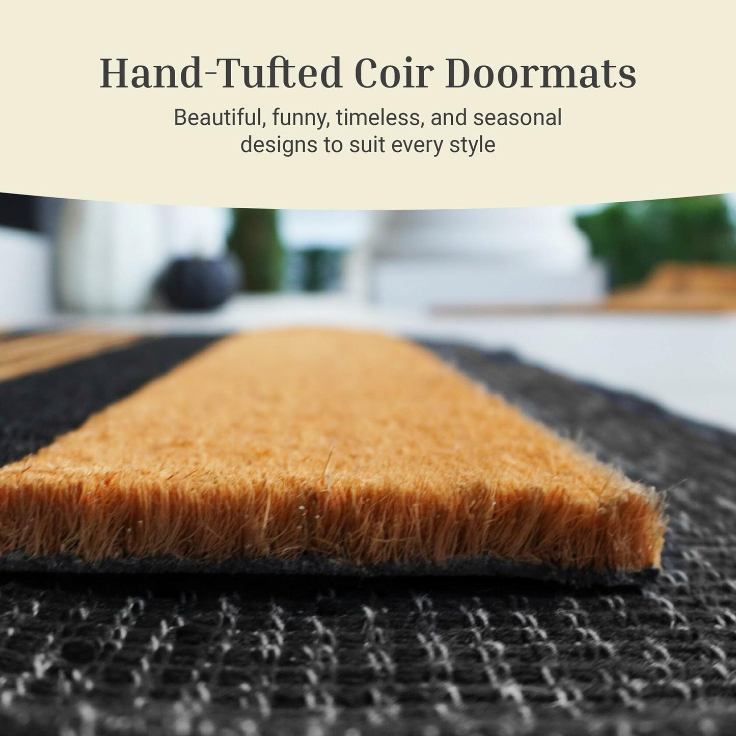 THEODORE MAGNUS 1 Count Fall Coir Non-Slip Outdoor Door Mat Welcome