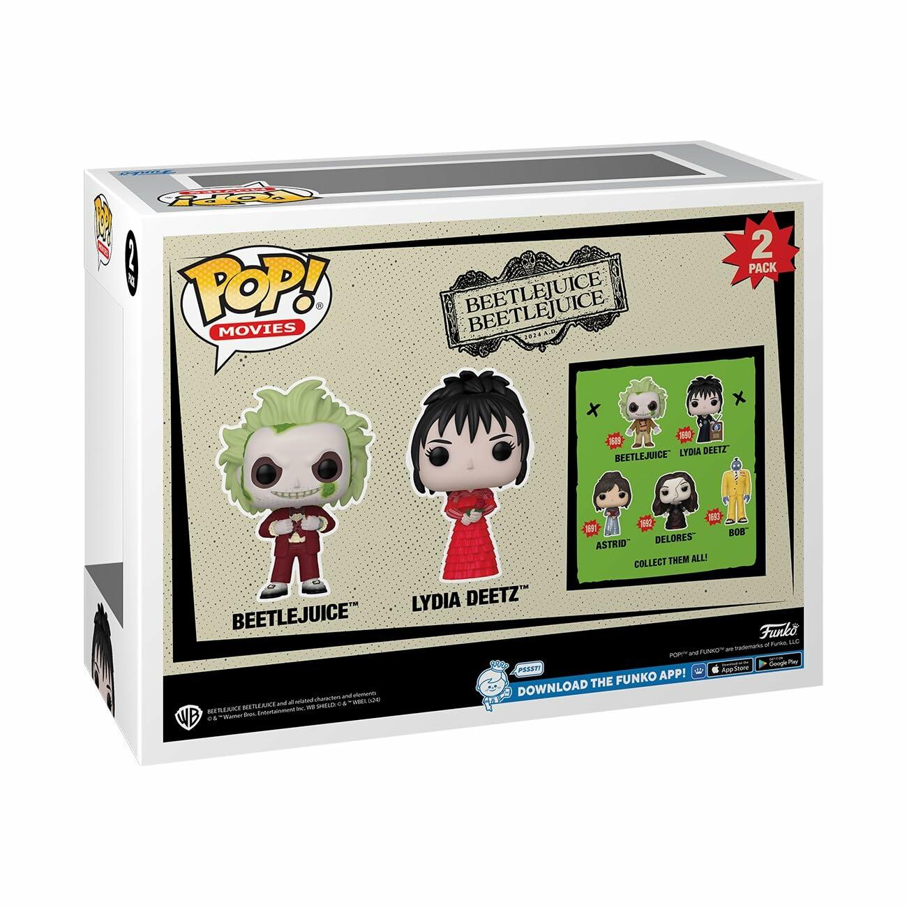 Funko Pop! Beetlejuice & Lydia Deetz 2-Pack Vinyl Figures - New
