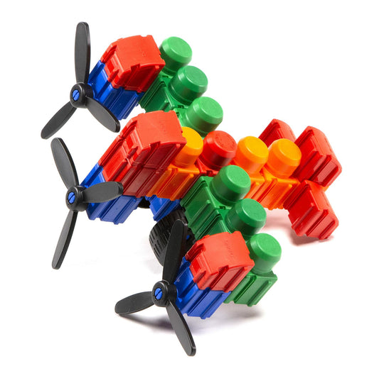 Snapo Jr Builder's Kit 80pcs Colorful Blocks Wheels Toddler 18mo+